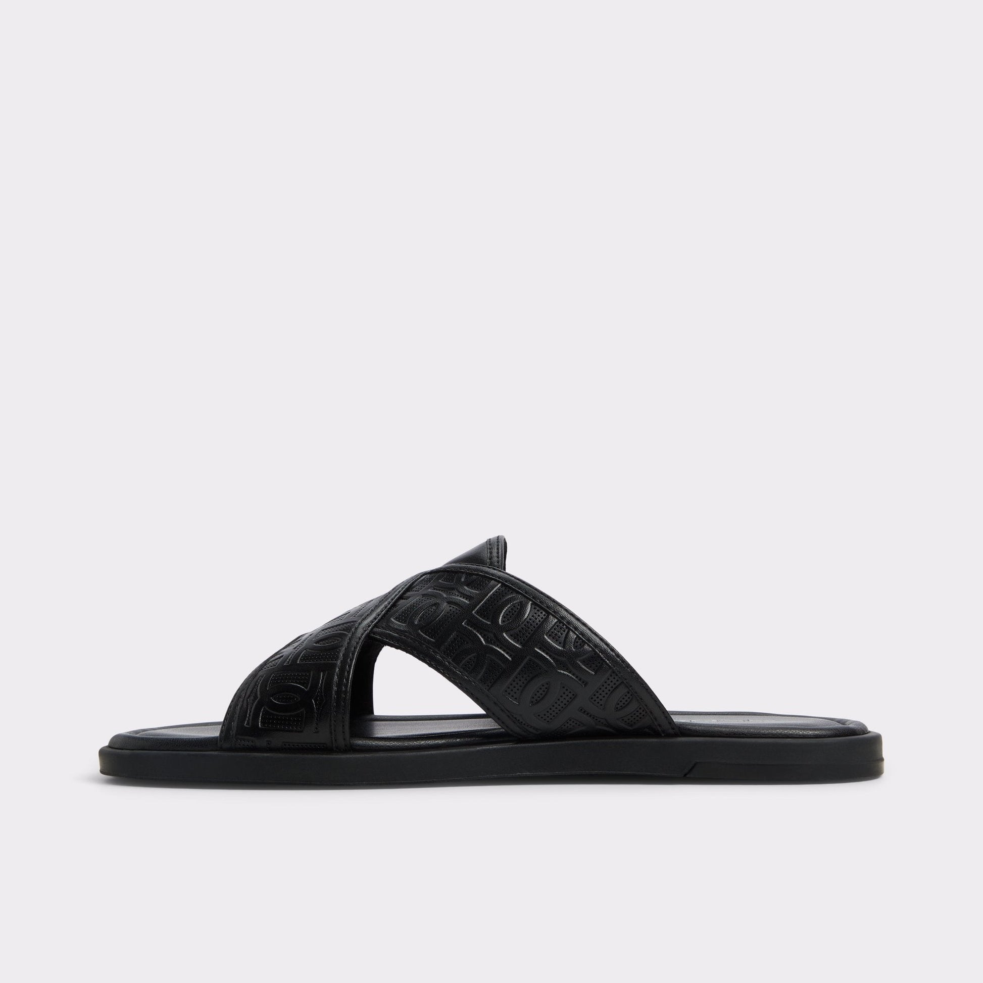 Olino Open Black Men's Slides - Slide sandal Aldo Open black
