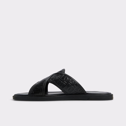 Olino Open Black Men's Slides - Slide sandal Aldo Open black