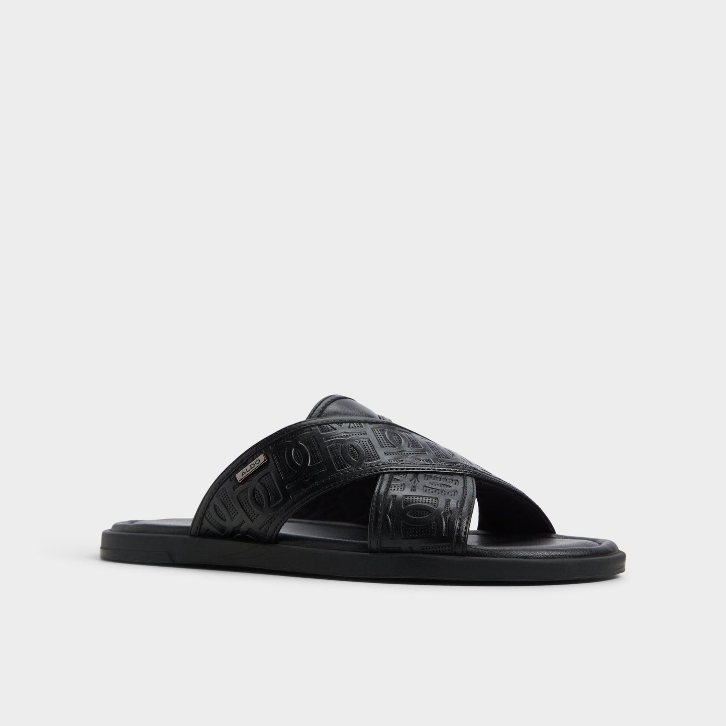 Olino Open Black Men's Slides - Slide sandal Aldo Open black
