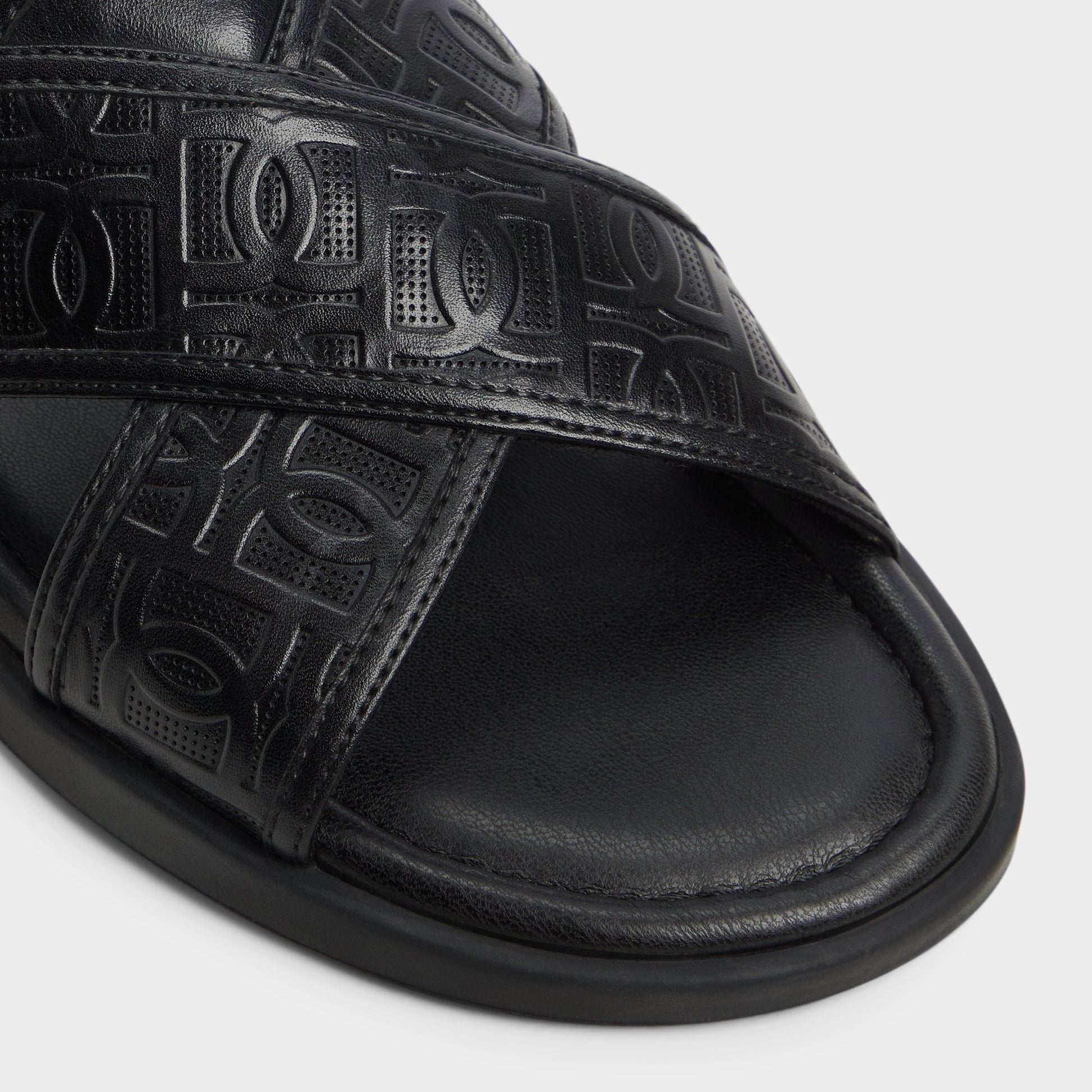 Olino Open Black Men's Slides - Slide sandal Aldo Open black