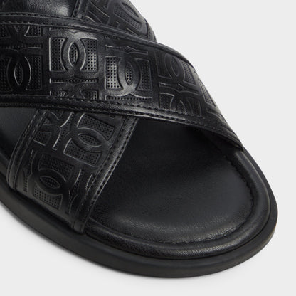 Olino Open Black Men's Slides - Slide sandal Aldo Open black