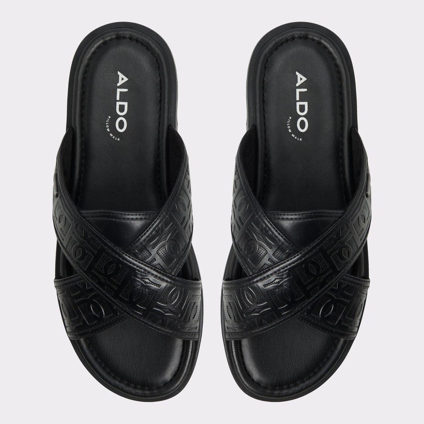 Olino Open Black Men's Slides - Slide sandal Aldo Open black