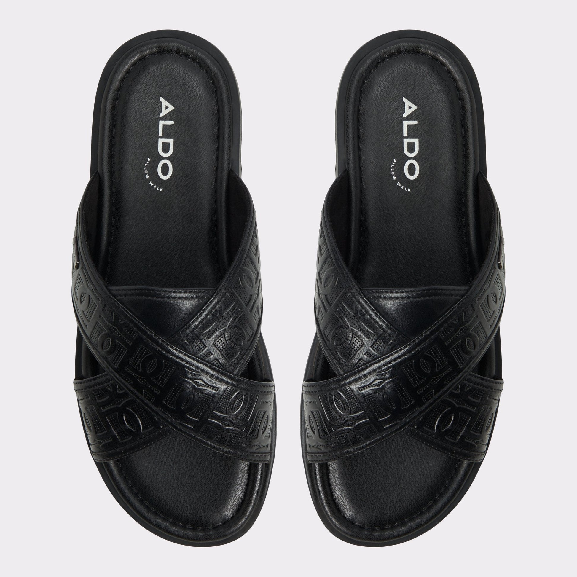 Olino Open Black Men's Slides - Slide sandal Aldo Open black