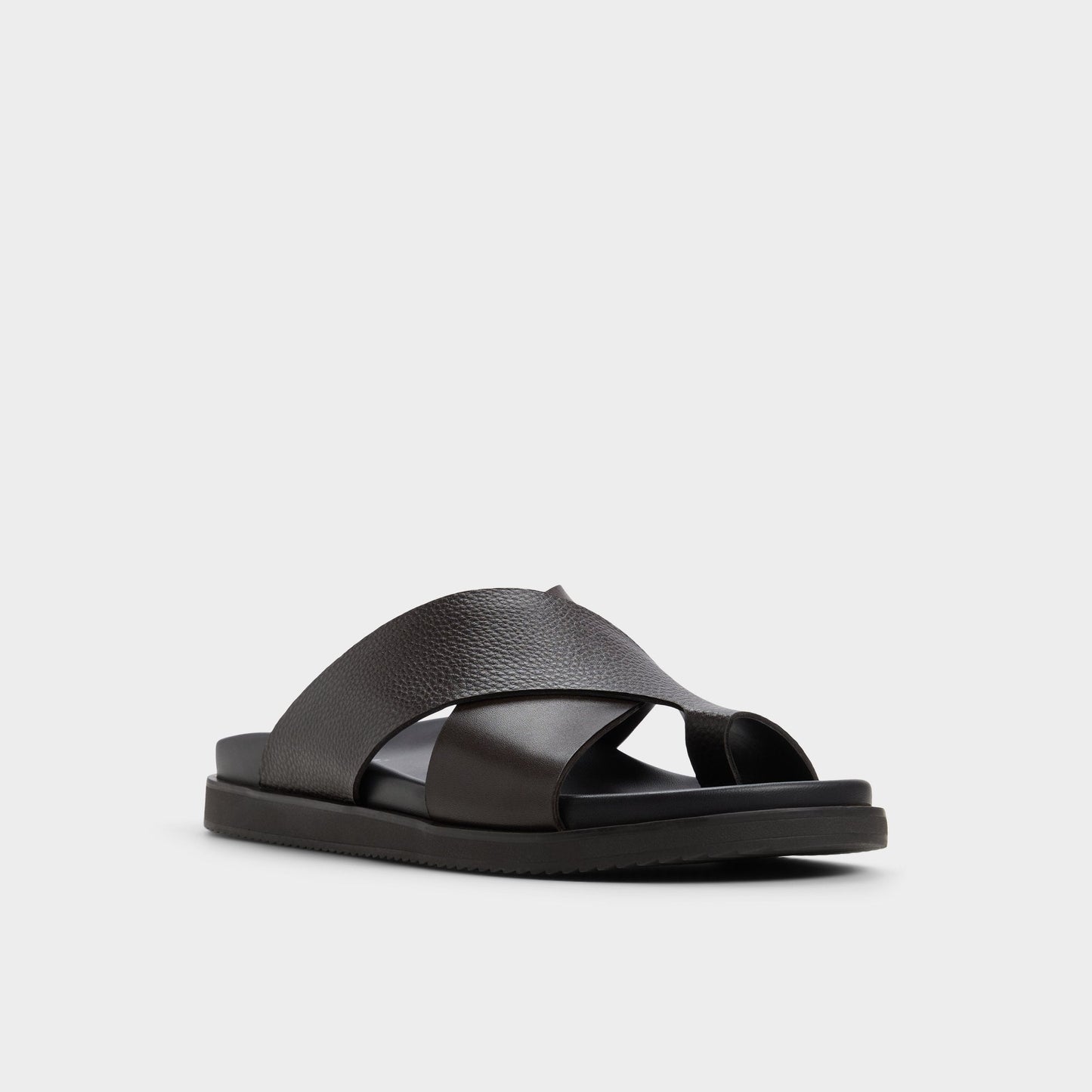 Darley Dark Brown Men's Sandals & Slides - Strappy flat sandal Aldo Dark brown