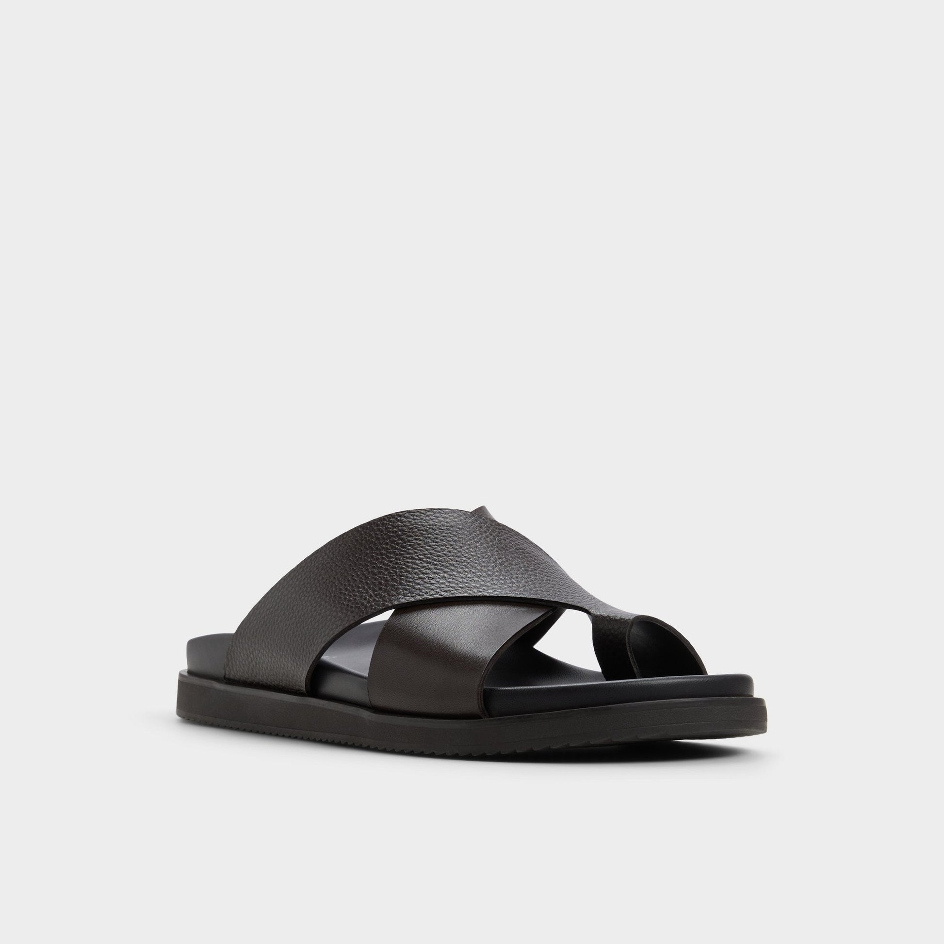 Darley Dark Brown Men's Sandals & Slides - Strappy flat sandal Aldo Dark brown