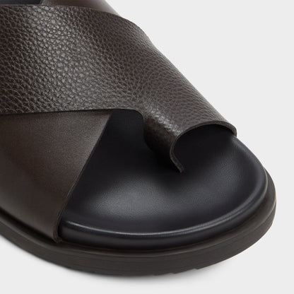 Darley Dark Brown Men's Sandals & Slides - Strappy flat sandal Aldo Dark brown