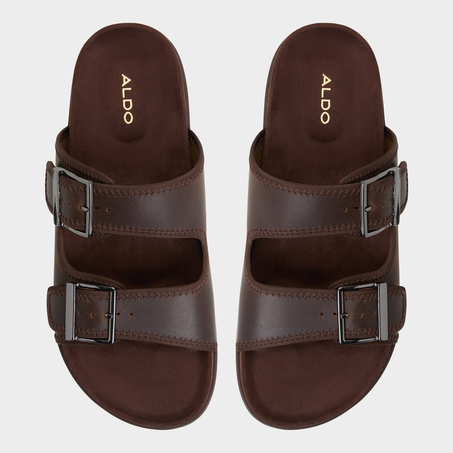 Sunnyside Dark Brown Men's Slides - Slide sandal Aldo Dark Brown