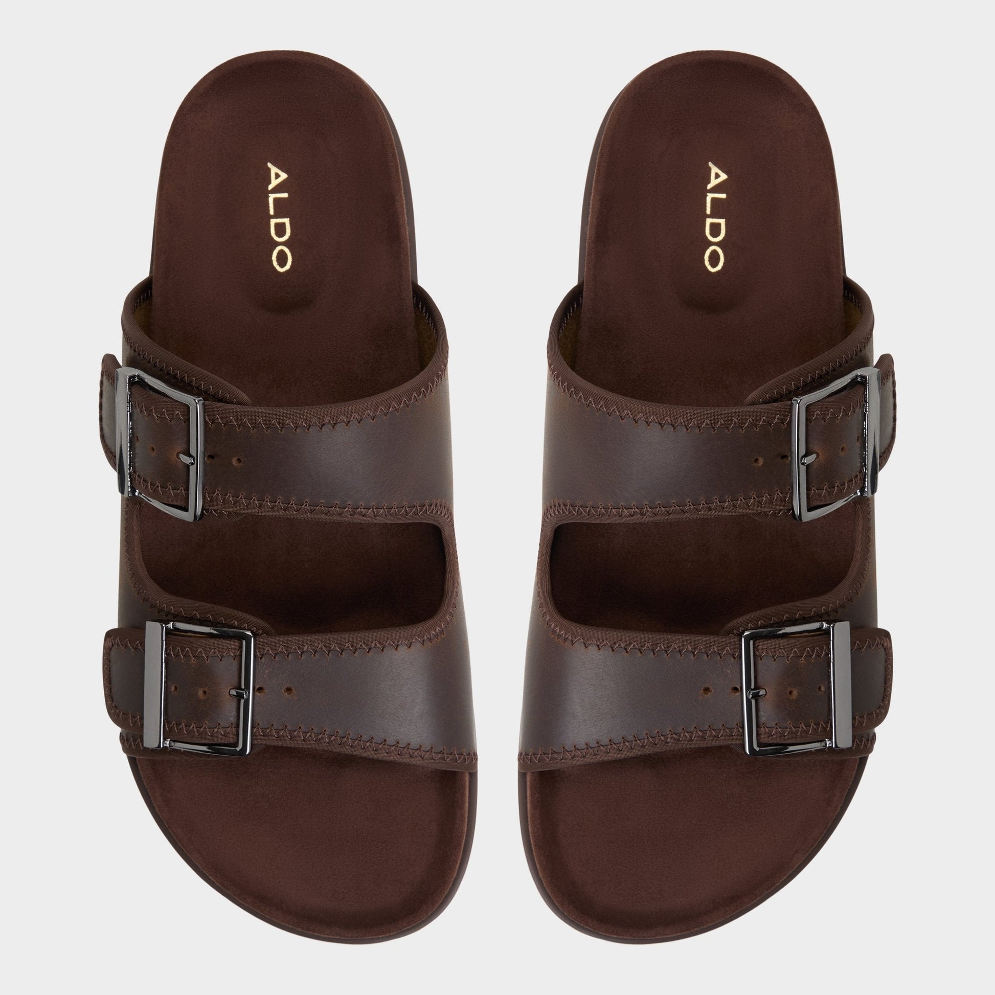 Sunnyside Dark Brown Men's Slides - Slide sandal Aldo Dark Brown