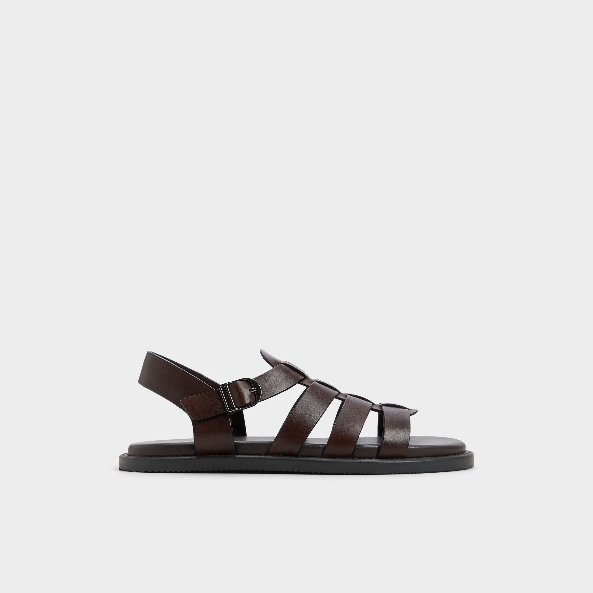 Warley Dark Brown Men's Sandals & Slides - Strappy flat sandal Aldo Dark Brown