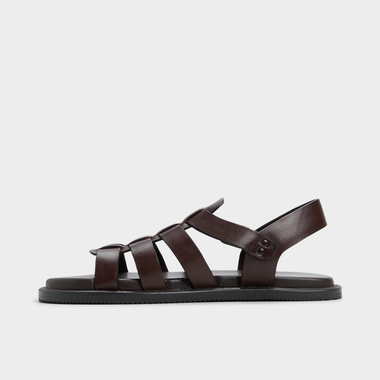 Warley Dark Brown Men's Sandals & Slides - Strappy flat sandal Aldo Dark Brown