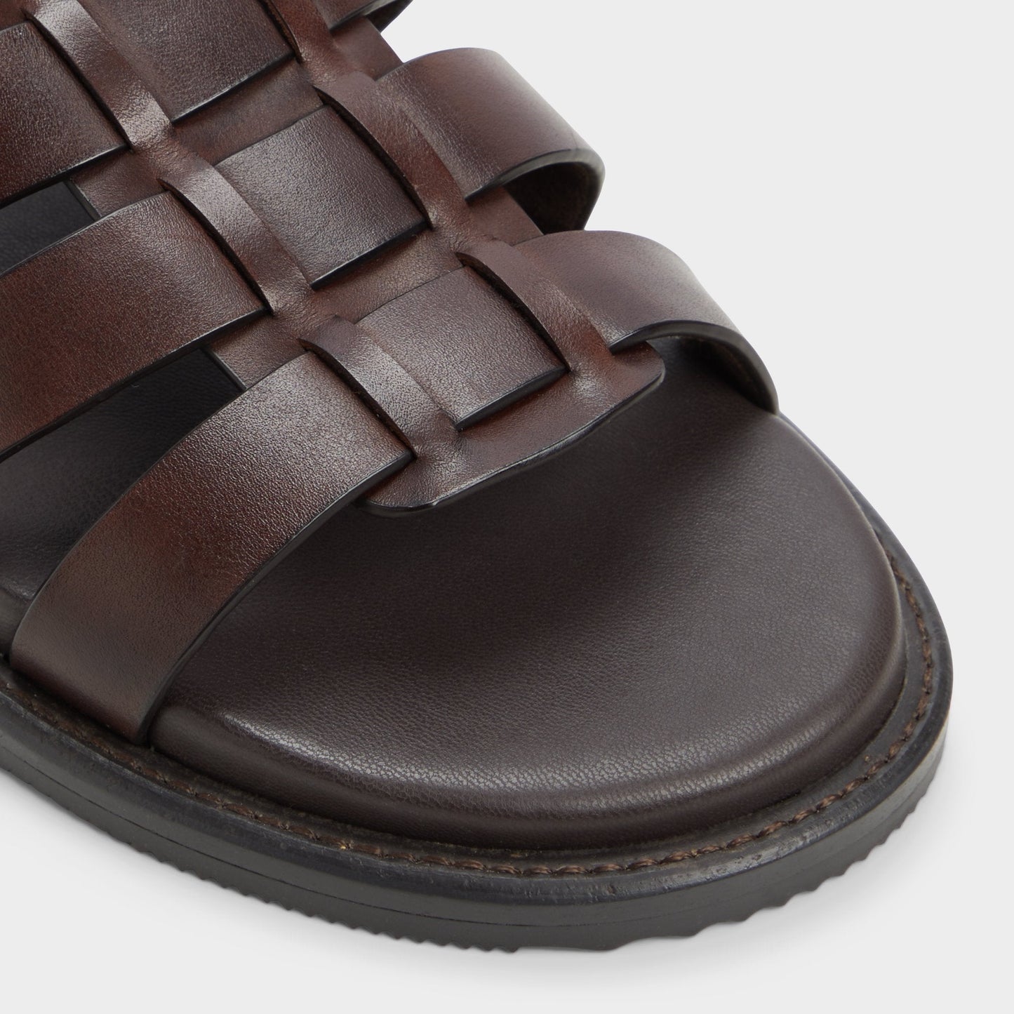 Warley Dark Brown Men's Sandals & Slides - Strappy flat sandal Aldo Dark Brown