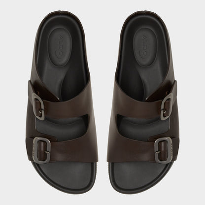 Kennebunk Dark Brown Men's Slides - Slide sandal Aldo Dark Brown