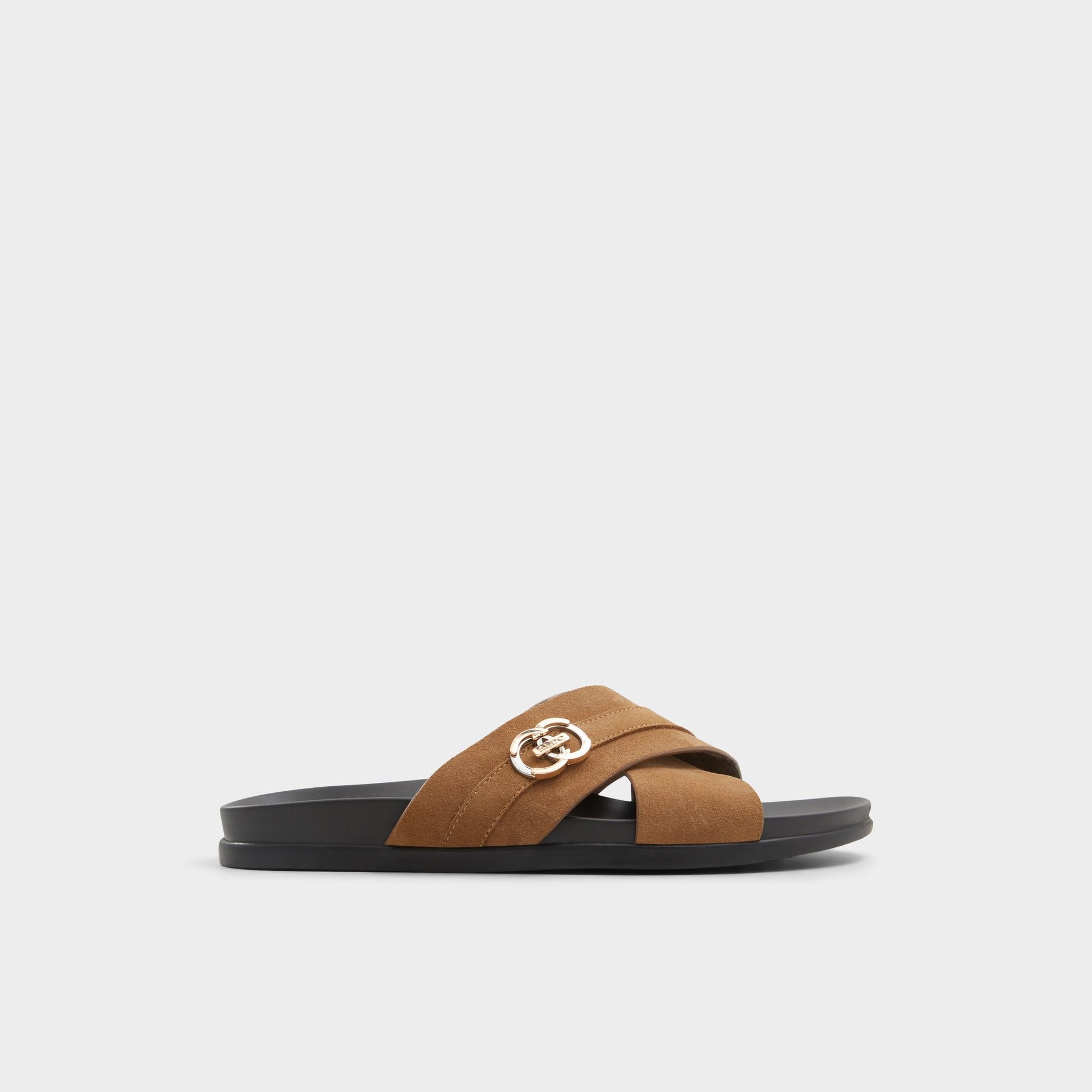 Delmar Open Brown Men's Slides - Slide sandal Aldo Open Brown