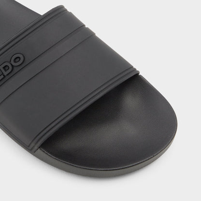 Dinmore Black Synthetic Rubber Men's Slides - Slide sandal Aldo Black