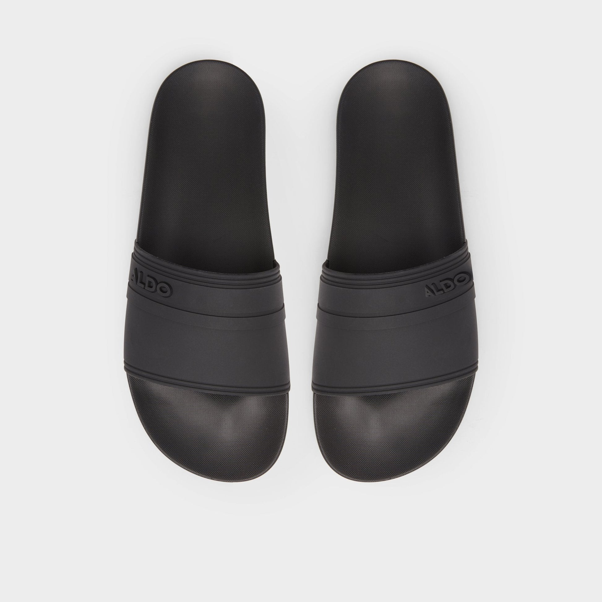 Dinmore Black Synthetic Rubber Men's Slides - Slide sandal Aldo Black