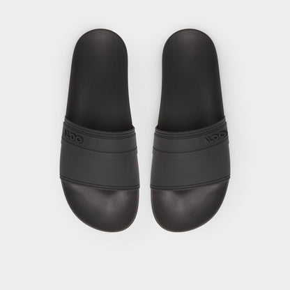 Dinmore Black Synthetic Rubber Men's Slides - Slide sandal Aldo Black