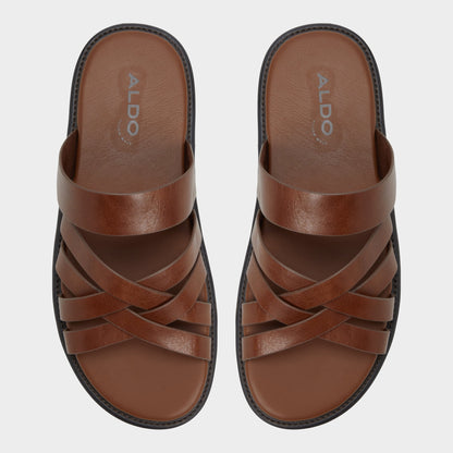 Haniff Cognac Men's Sandals & Slides - Strappy flat sandal Aldo Cognac