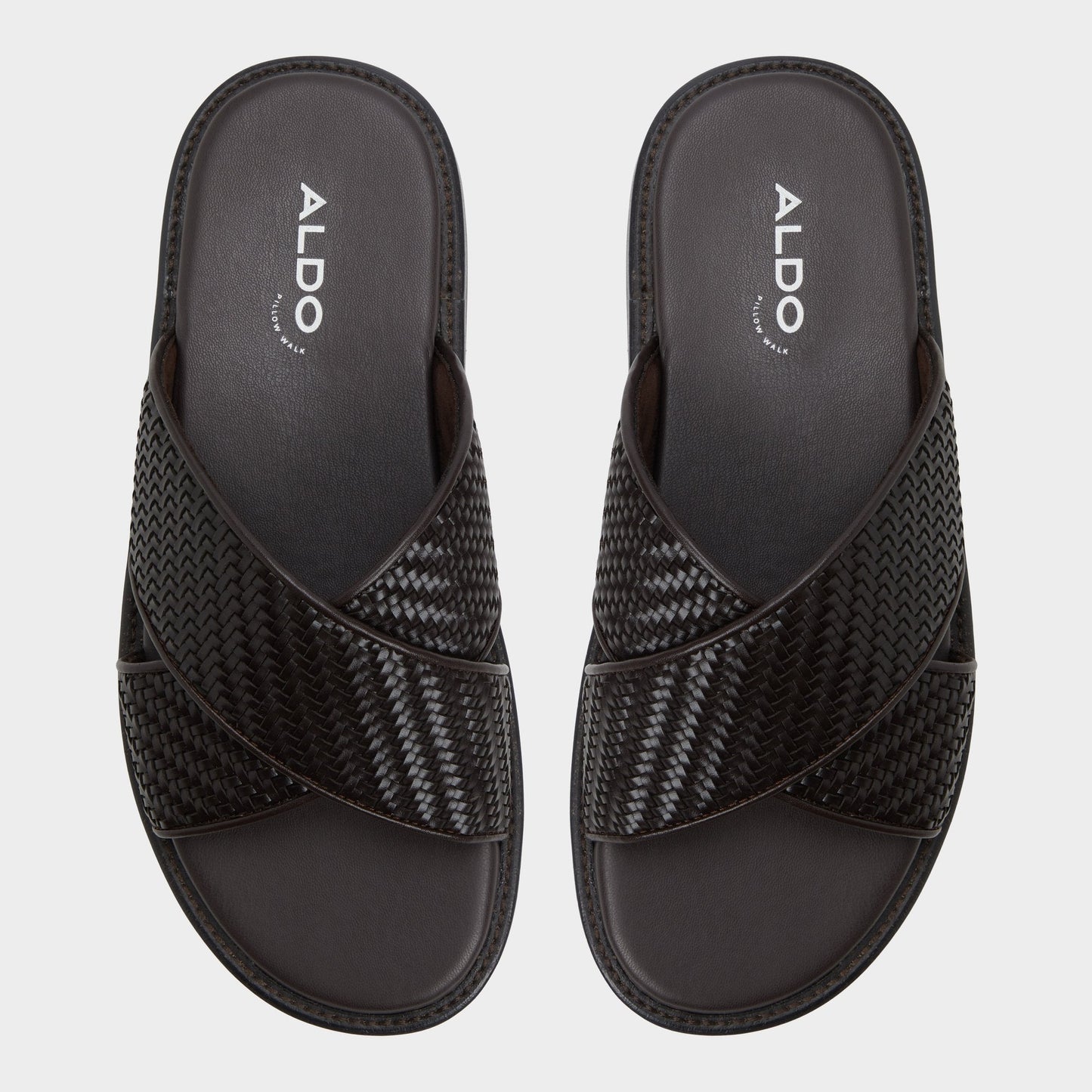 Tarik Dark Brown Men's Sandals & Slides - Slide sandal Aldo Dark Brown