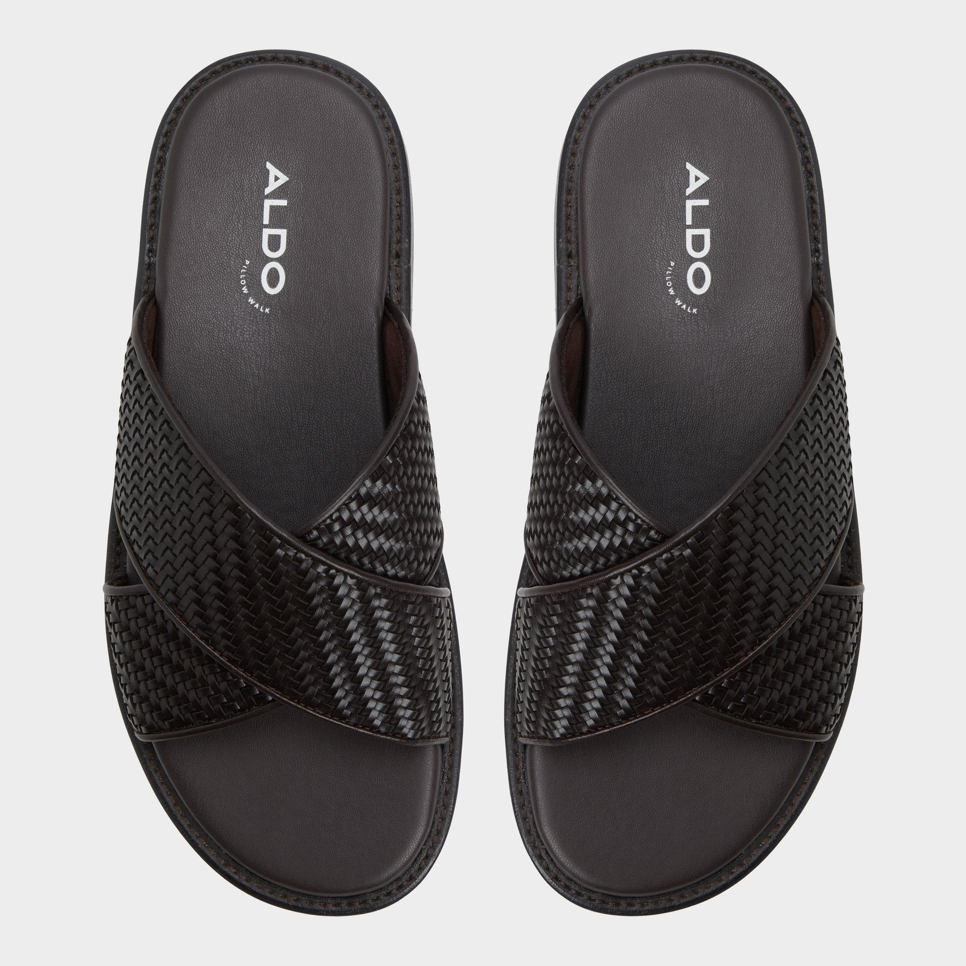Tarik Dark Brown Men's Sandals & Slides - Slide sandal Aldo Dark Brown