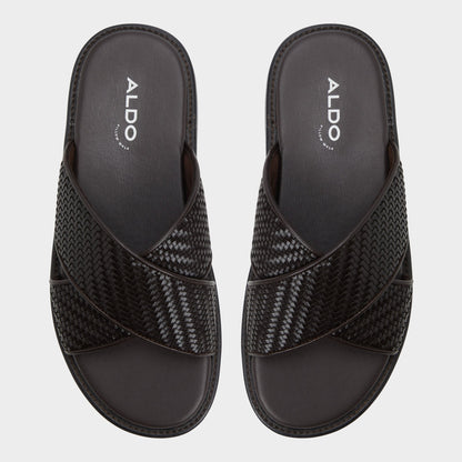 Tarik Dark Brown Men's Sandals & Slides - Slide sandal Aldo Dark Brown