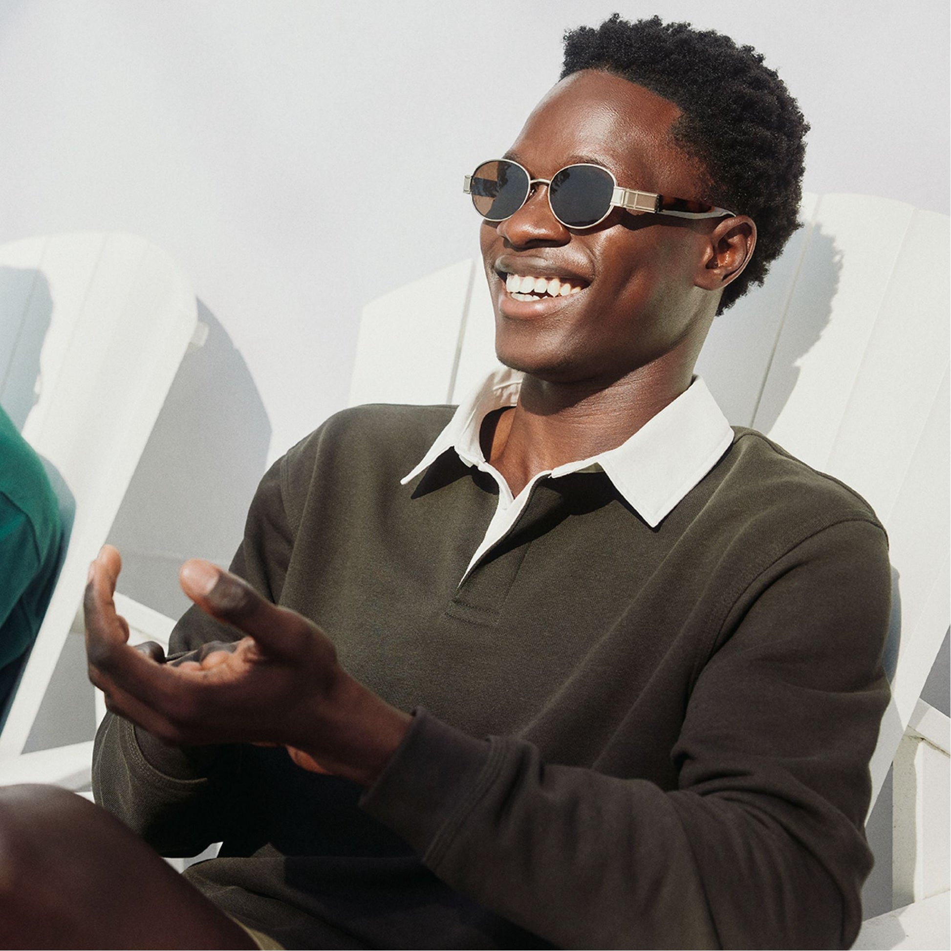 Sunniesclubx Gold Men's Round - Round sunglasses Aldo Gold
