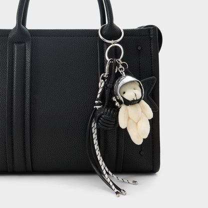 Astrobear in Black Silver Multi - Bag charm Aldo Black/silver multi