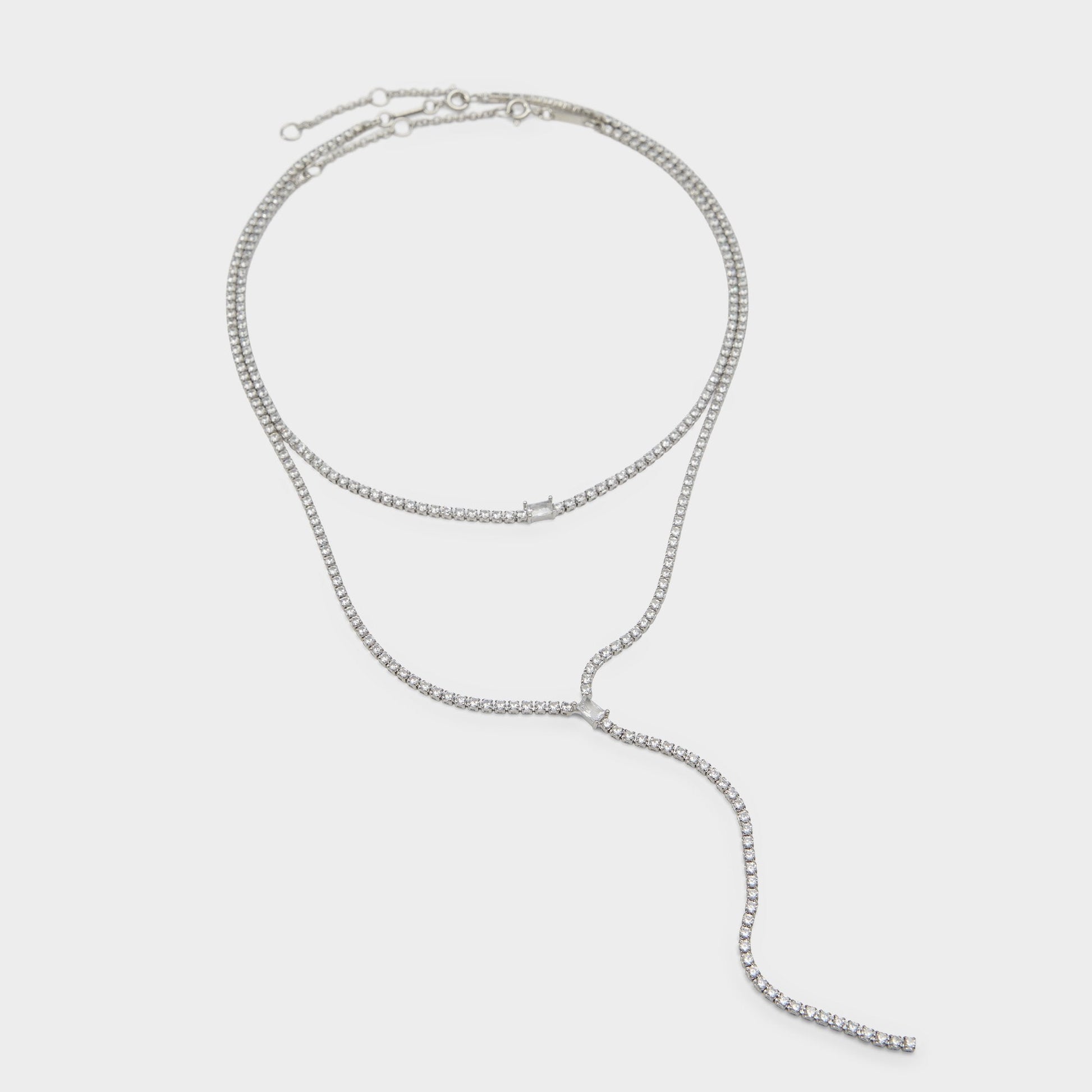 Alata Silver/Clear Multi Women's Cubic Zirconia - Necklace Aldo Silver/Clear Multi