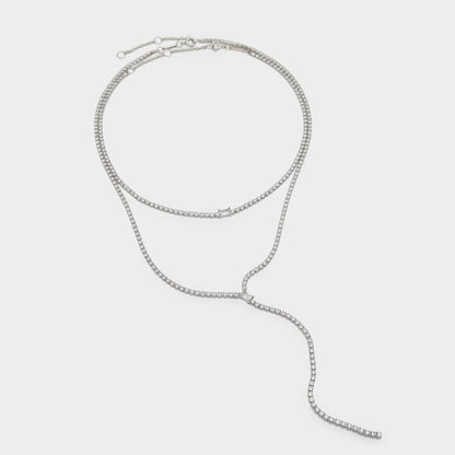 Alata Silver/Clear Multi Women's Cubic Zirconia - Necklace Aldo Silver/Clear Multi