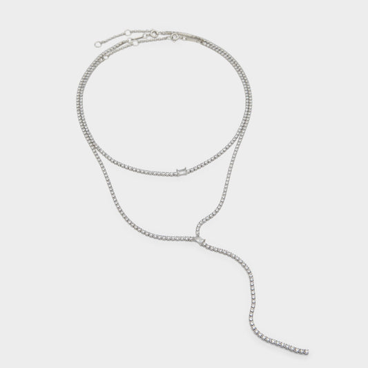 Alata Silver/Clear Multi Women's Cubic Zirconia - Necklace Aldo Silver/Clear Multi