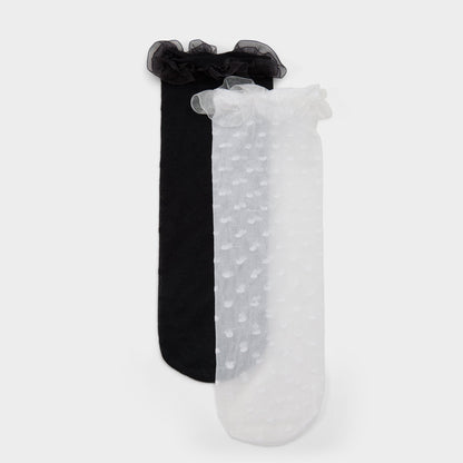 Polkafrill in Black White - Socks Aldo Black/white