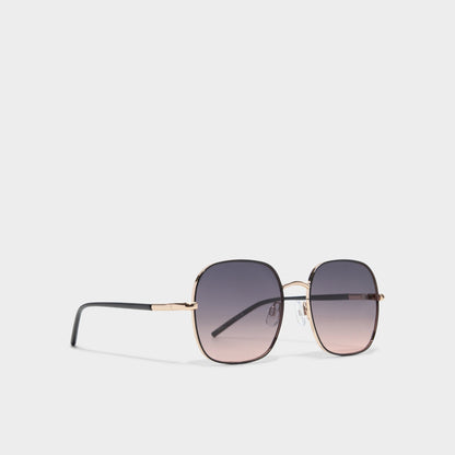 Elbamadar Black/Gold Multi Women's Square - Square sunglasses Aldo Black/Gold Multi