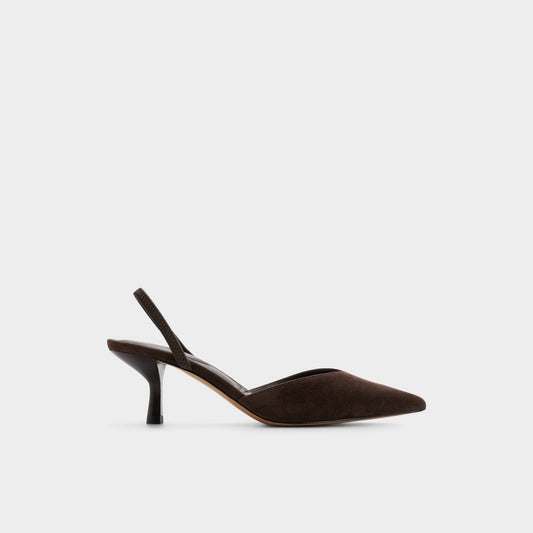 Re in Olivia Dark Brown - Sling back high heel, Stiletto heel Aldo Dark brown