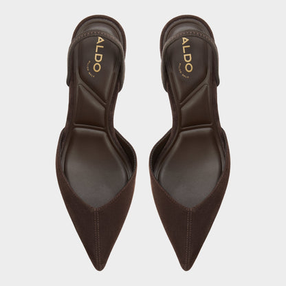 Re in Olivia Dark Brown - Sling back high heel, Stiletto heel Aldo Dark brown