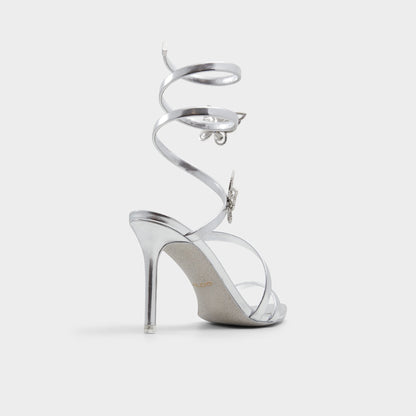 Ocia in Silver - Stiletto strappy sandal Aldo Silver