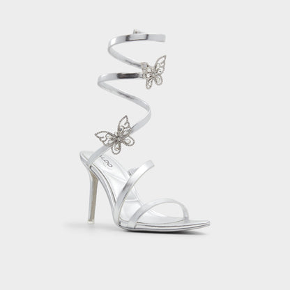 Ocia in Silver - Stiletto strappy sandal Aldo Silver