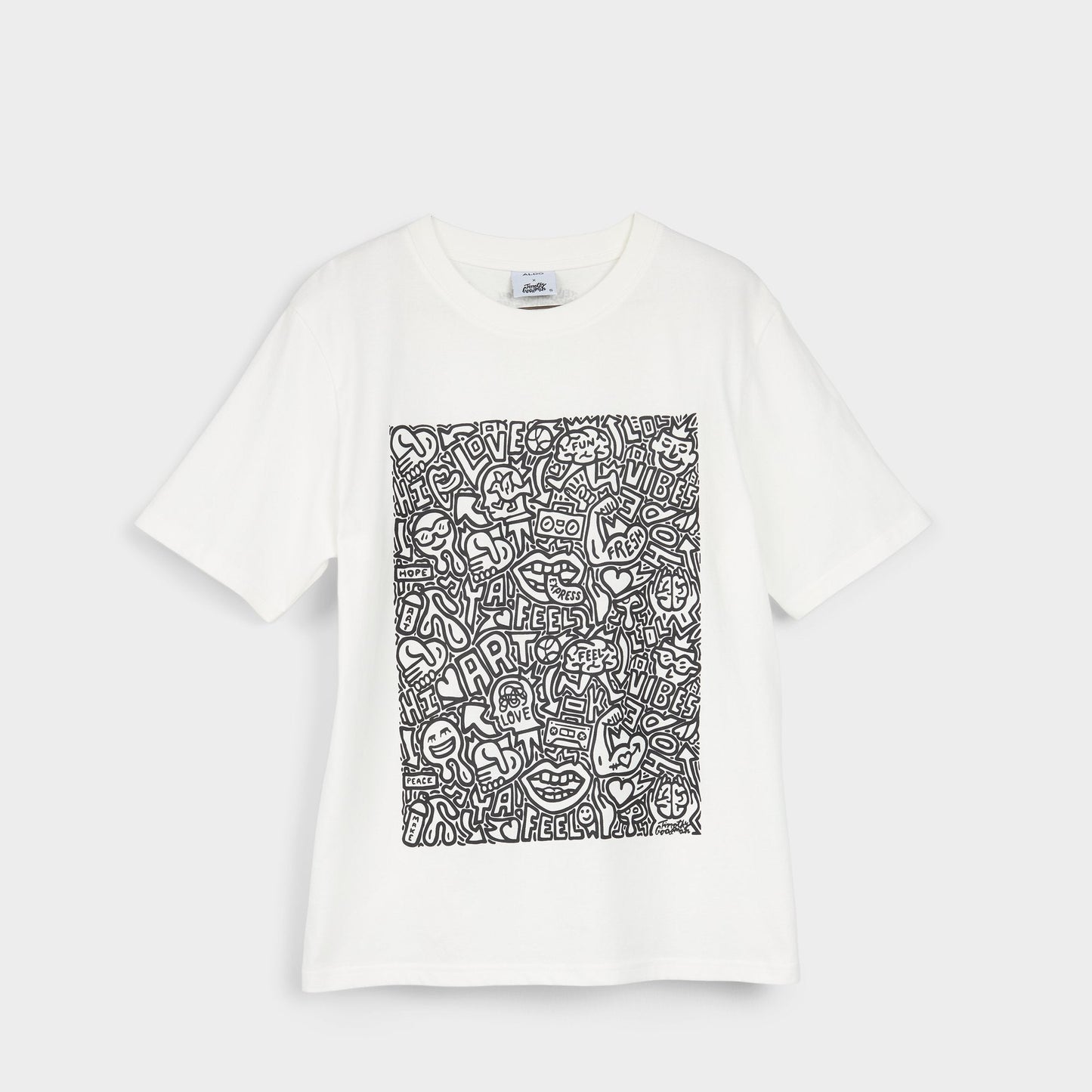 Timothy in Goodman White Black14038062 - Unisex t-shirt Aldo White/Black