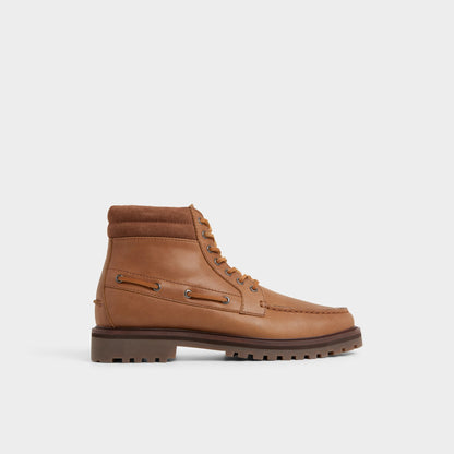 Farrell in Cognac - Combat boot, Lug sole Aldo Cognac