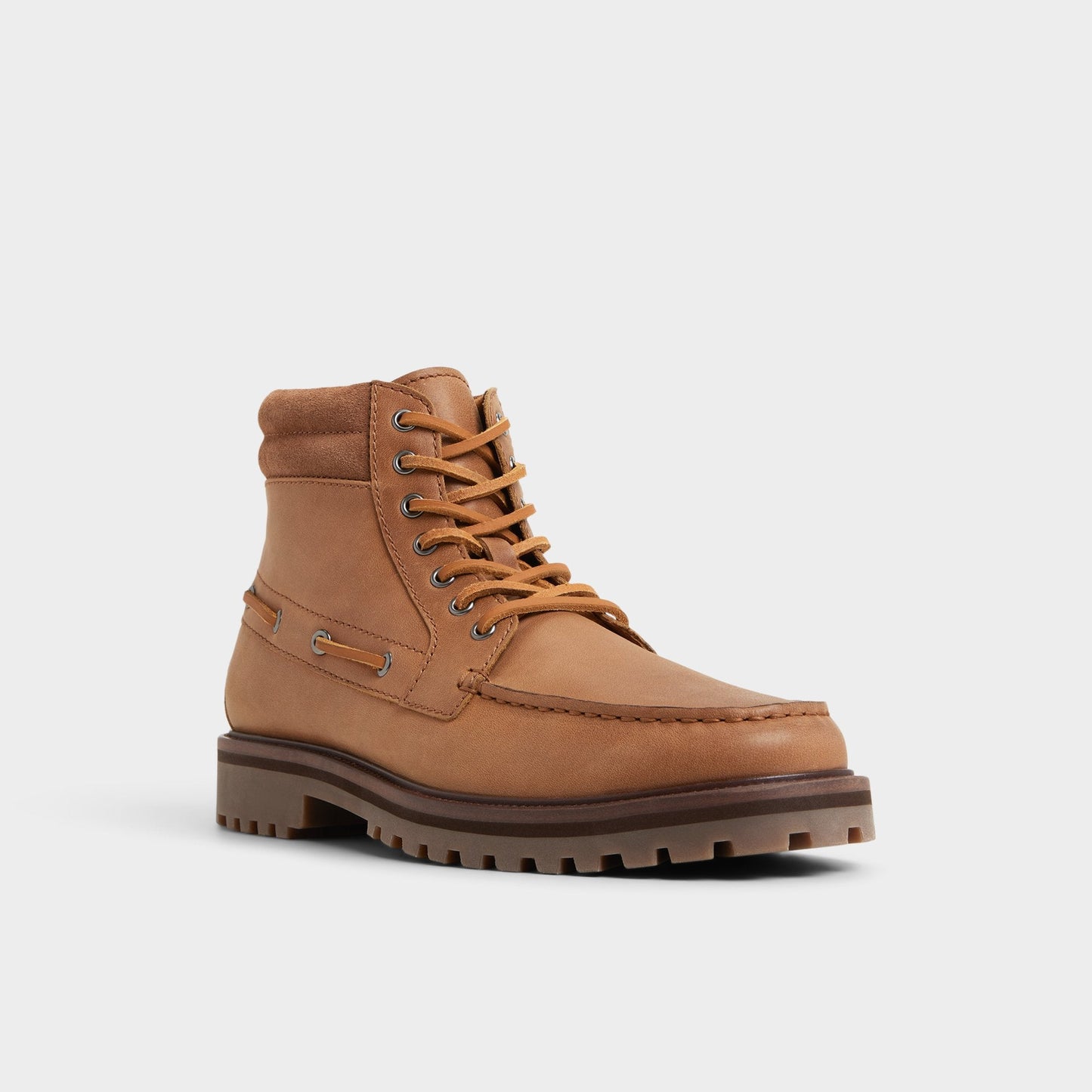 Farrell in Cognac - Combat boot, Lug sole Aldo Cognac