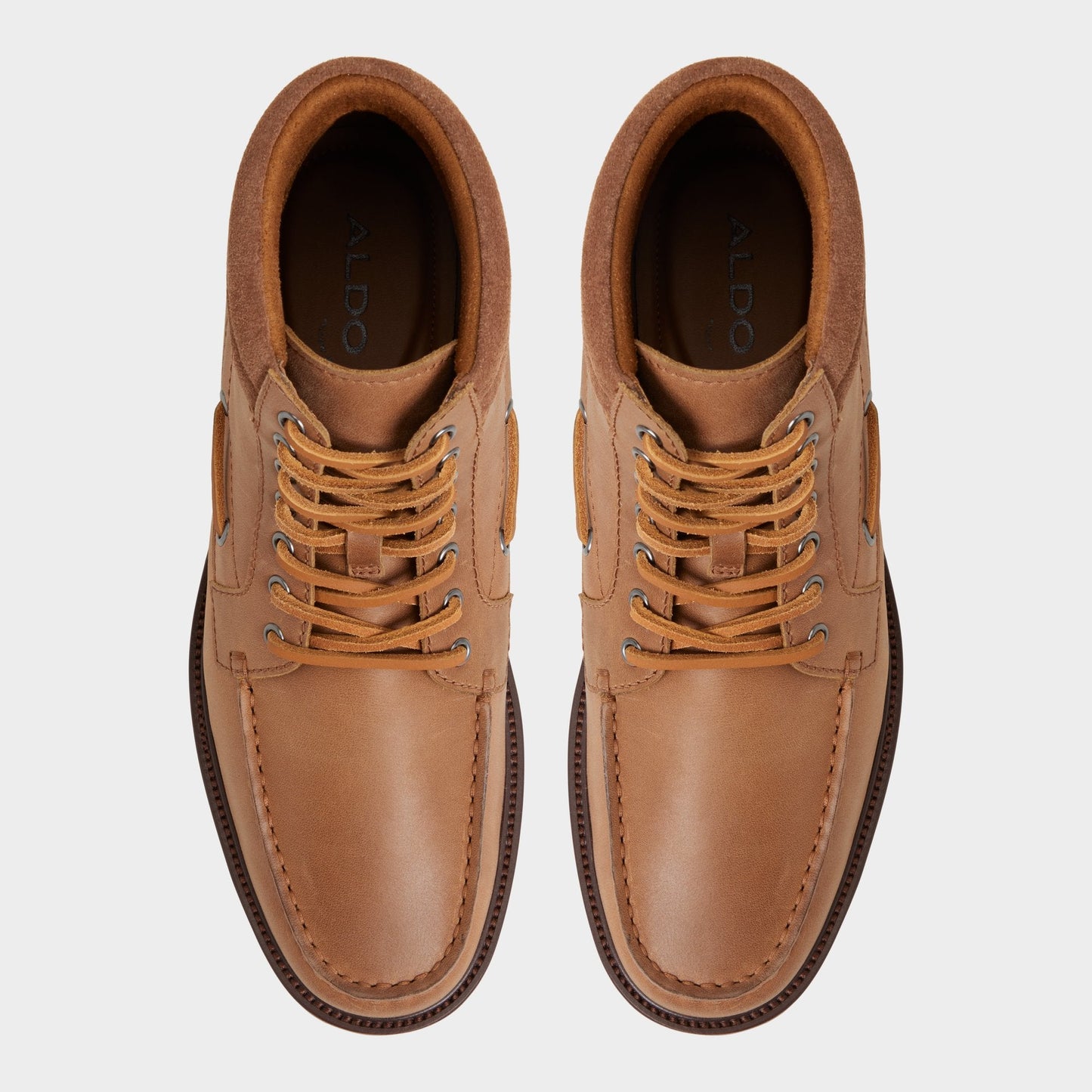 Farrell in Cognac - Combat boot, Lug sole Aldo Cognac