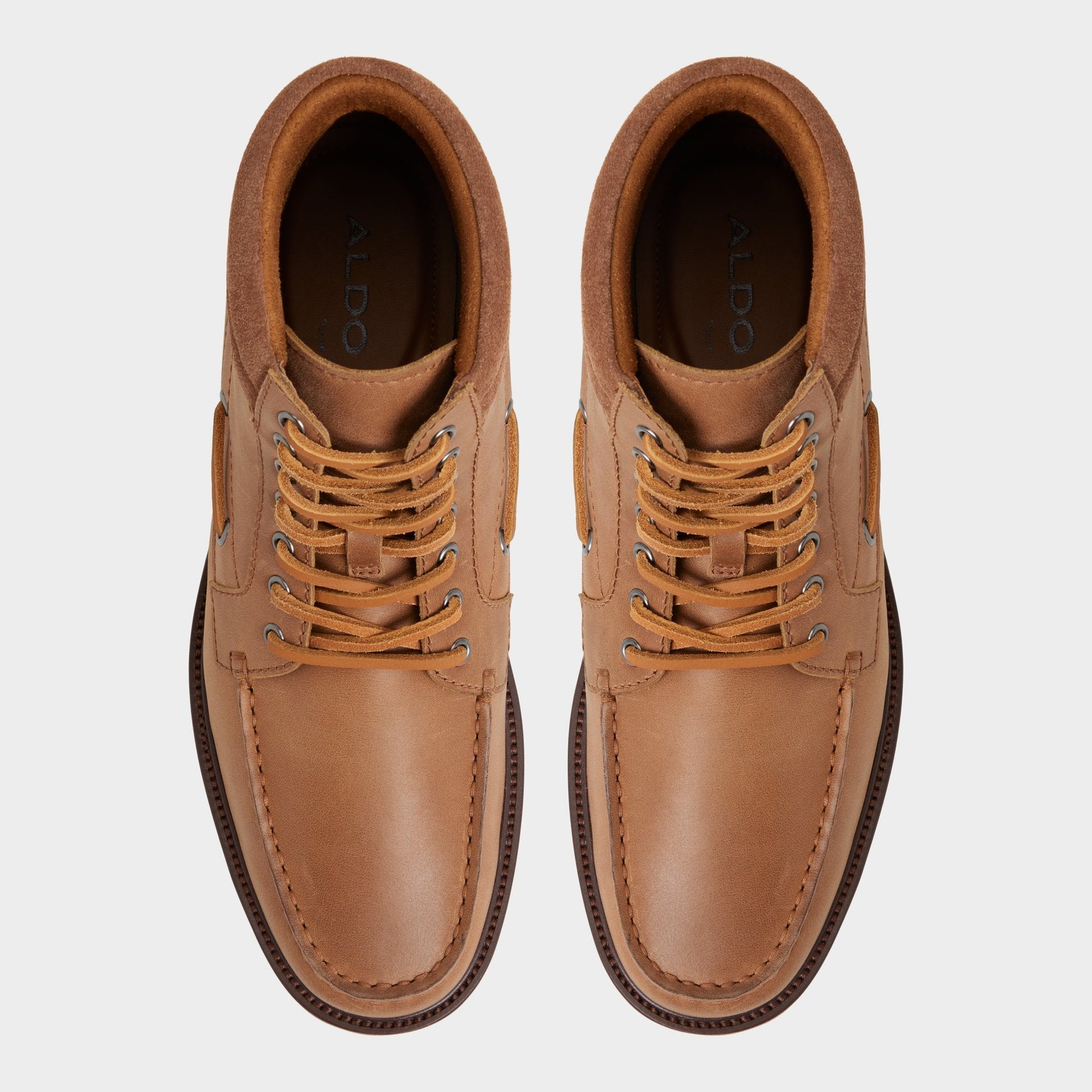 Farrell in Cognac - Combat boot, Lug sole Aldo Cognac