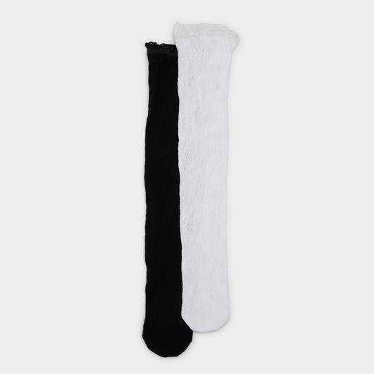 Lacydaze in Black White - Crew socks Aldo Black/white