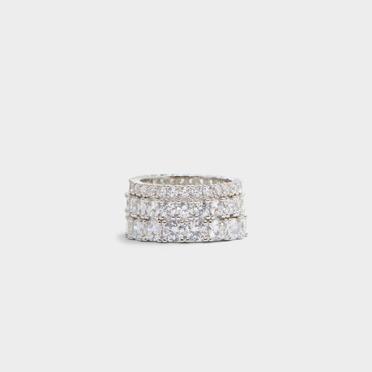 Uniawen Silver/Clear Multi Women's Rings - Stackable rings Aldo Silver/clear multi