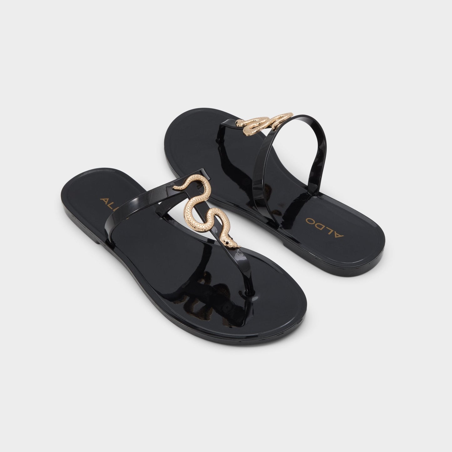 Apanie in Black Gold Multi - Jelly sandal Aldo Black/Gold Multi