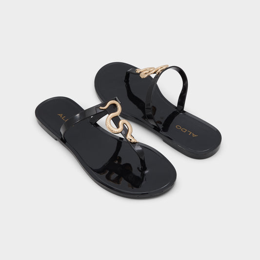 Apanie in Black Gold Multi - Jelly sandal Aldo Black/Gold Multi