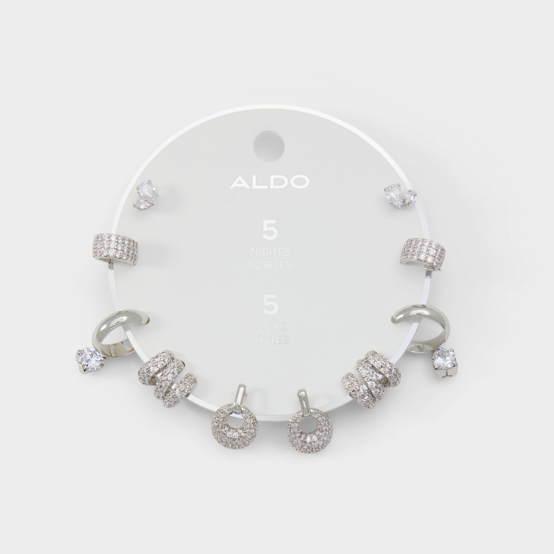 Fivelooks Silver/Clear Multi Women's Cubic Zirconia - Earrings Aldo Silver/Clear Multi
