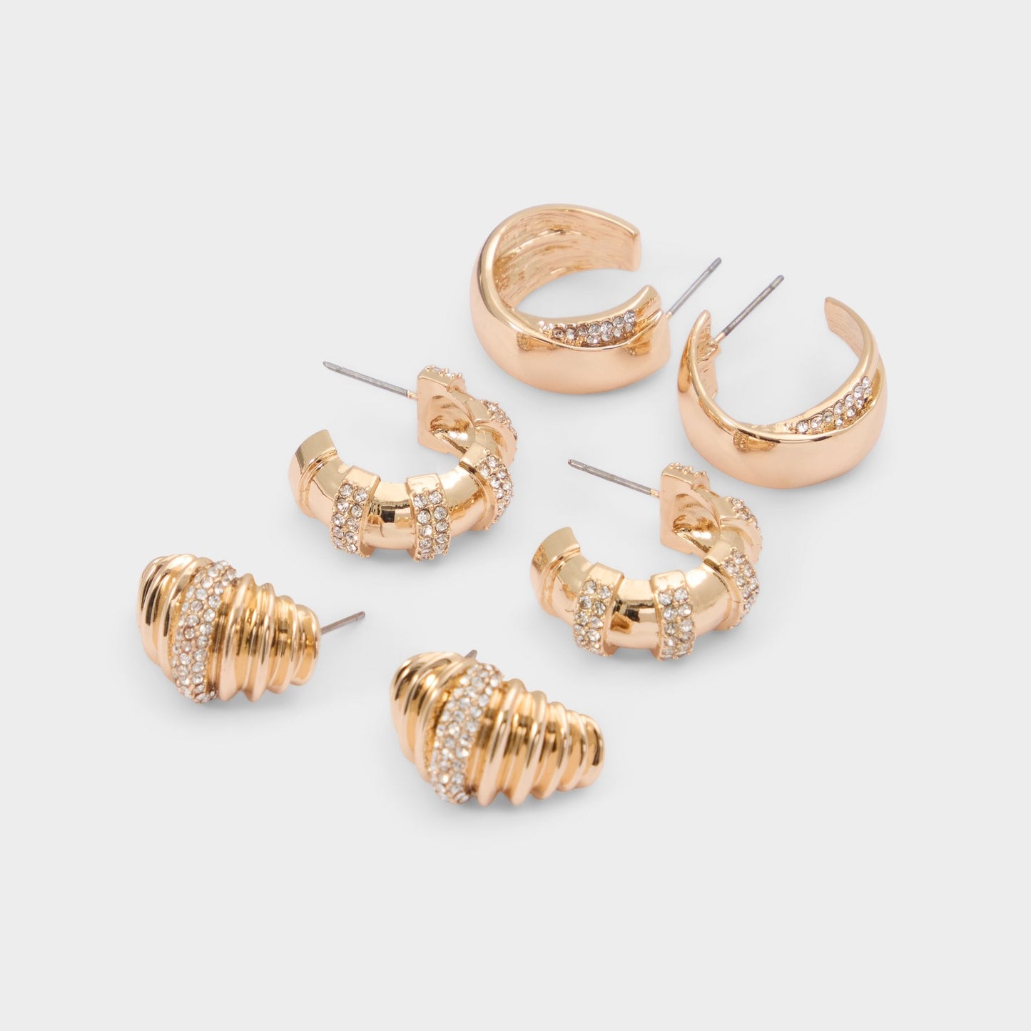 Triplecharm in Gold Clear Multi - Hoop earrings Aldo Gold/Clear Multi