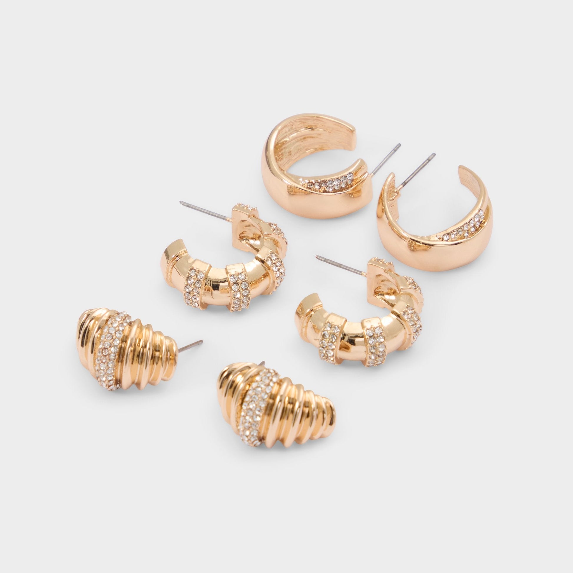 Triplecharm in Gold Clear Multi - Hoop earrings Aldo Gold/Clear Multi