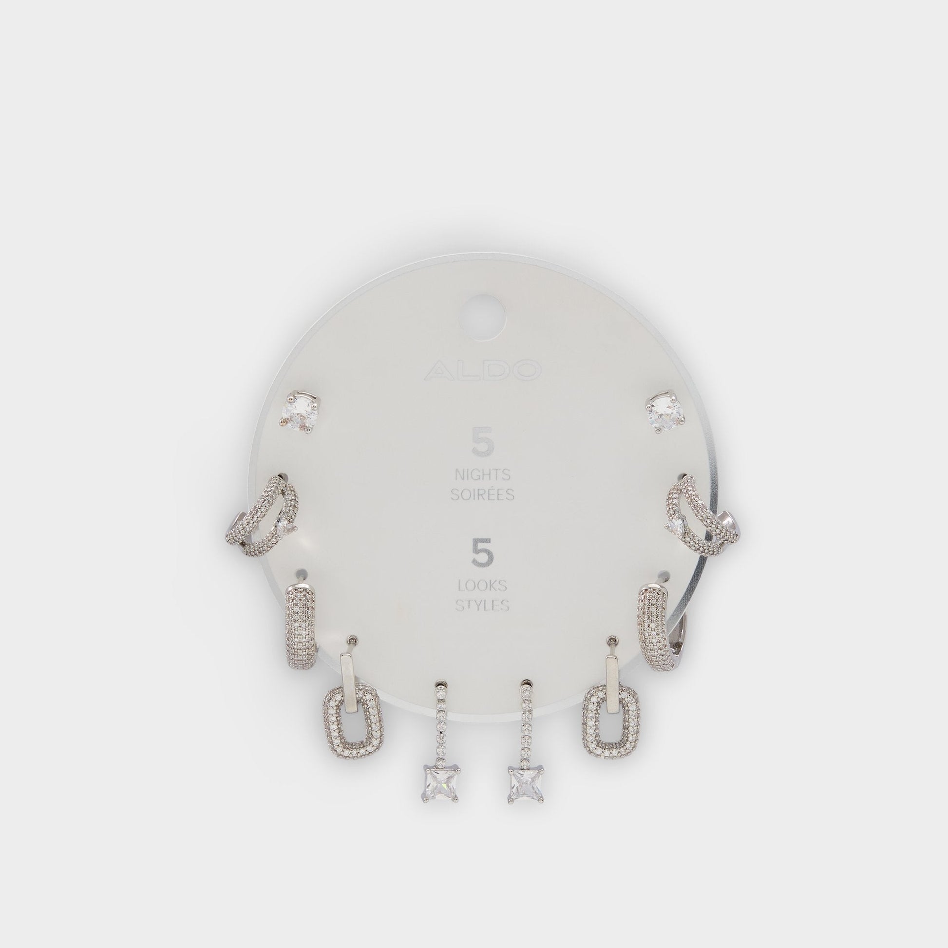 Fivelookss Silver/Clear Multi Women's Earrings - Earring set Aldo Silver/clear multi