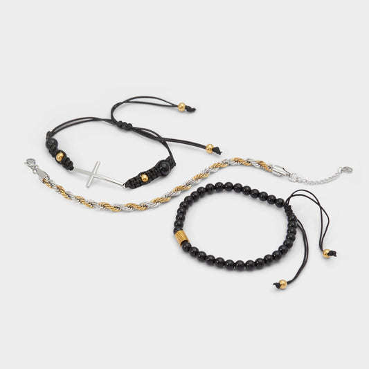 Waoron Black/Gold Multi Men's Jewelry - Bracelet Aldo Black/Gold Multi