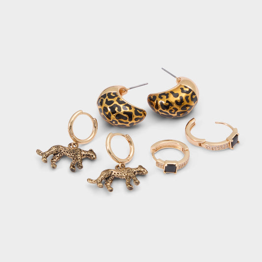 Roarcity in Black Gold Multi - Hoop earrings Aldo Black/Gold Multi